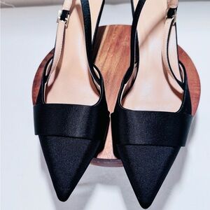 Elegant Black Women's Slingback Heels Size 9